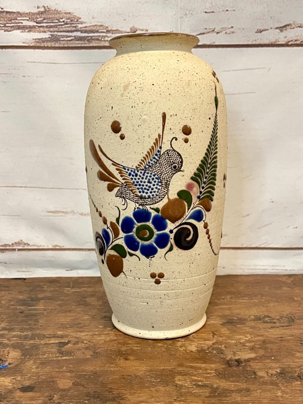 Vintage Mexican Tonala Sandstone Pottery Vase